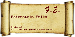 Feierstein Erika névjegykártya