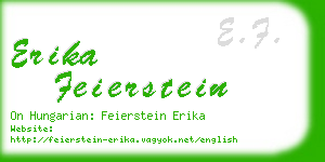erika feierstein business card